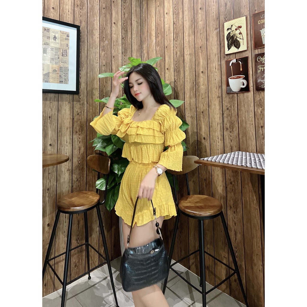 BoNa -  Set Bộ Quần Áo Ngắn Croptop - CM016