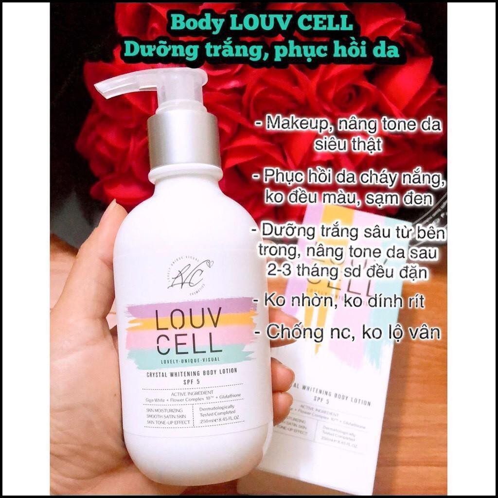 Kem LOUV CELL, Kem body dưỡng trắng da Louv Cell Hàn Quốc 250 ML