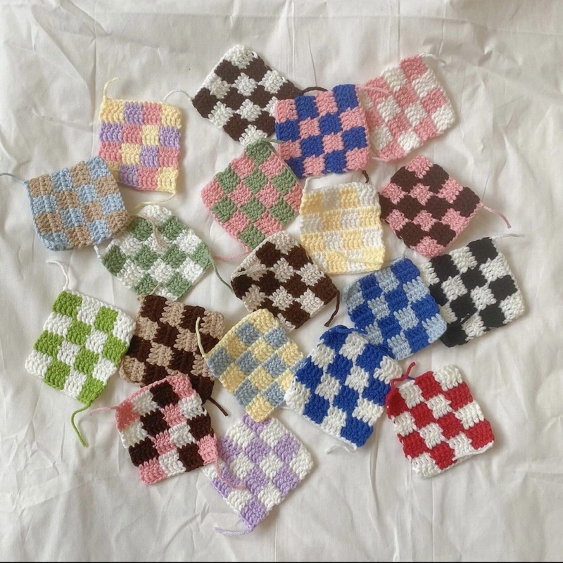 CHECKERED BAG. TÚI CARO LEN MÓC