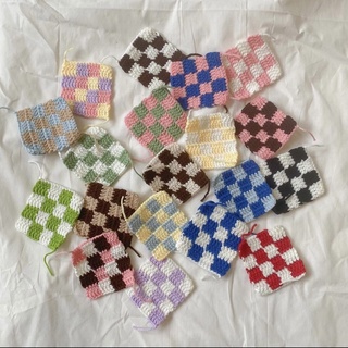 [ẢNH THẬT] CHECKERED BAG. TÚI CARO LEN MÓC