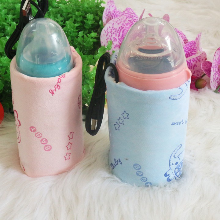 Túi ủ giữ ấm bình sữa ở 40 độ C cho bé cổng kết nối USB SweetBaby