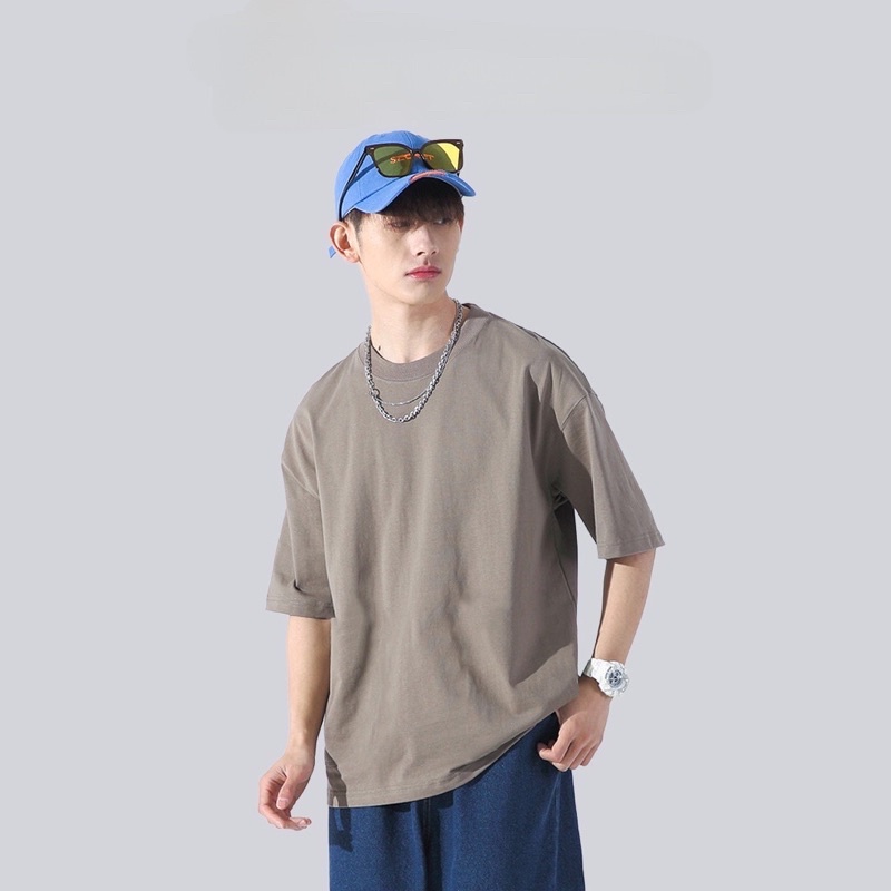 Áo thun unisex thời trang VA basic tee phông trơn nam nữ tay lỡ oversize form rộng