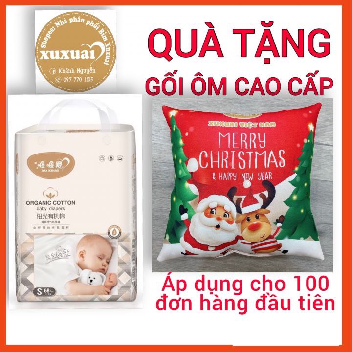 BỈM HỮU CƠ XUXUAI 🔥FREESHIP🔥 Newborn 36 S dán 68, M dán 60, M quần 50, L quần 48, XL quần 44, XXL quần 42.