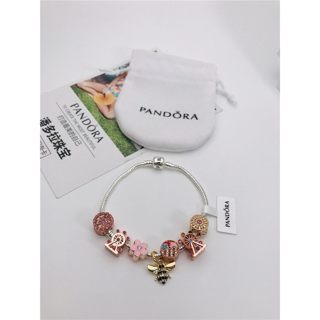 Vòng Tay kim khí Hình Vòng Đu Quay Màu Hồng xinh xắn NA61 | BigBuy360 - bigbuy360.vn