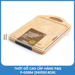 Thớt gỗ cao cấp lock&lock p-00284 24x15cm hàng p&q - babyhophcm