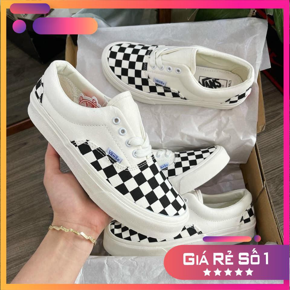 Giày Vans caro lười , buộc dây hàng đẹp full box bill dành cho nam nữ freeship