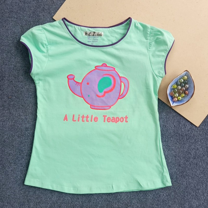 Áo thun bé gái cao cấp size cho bé gái 8- 30kg - Ninedra