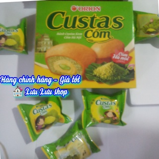 Bánh custas orion kem cốm hà nội hộp 12 bánh *23g
