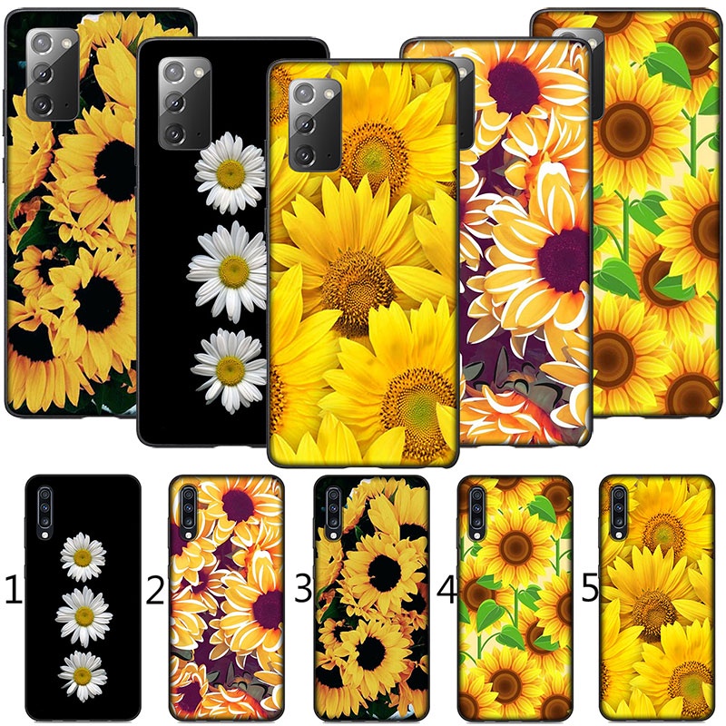 Ốp điện thoại mềm in hình hoa hướng dương màu vàng Ai15 cho Samsung Galaxy S10 S9 S8 Plus S6 S7 Edge S10+ S9+ S8+