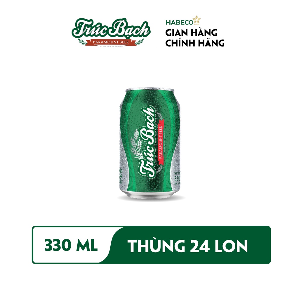 HỎA TỐC HÀ NỘI - COMBO 2 Thùng 24 lon Bia Trúc Bạch –  HABECO (330ml/lon)