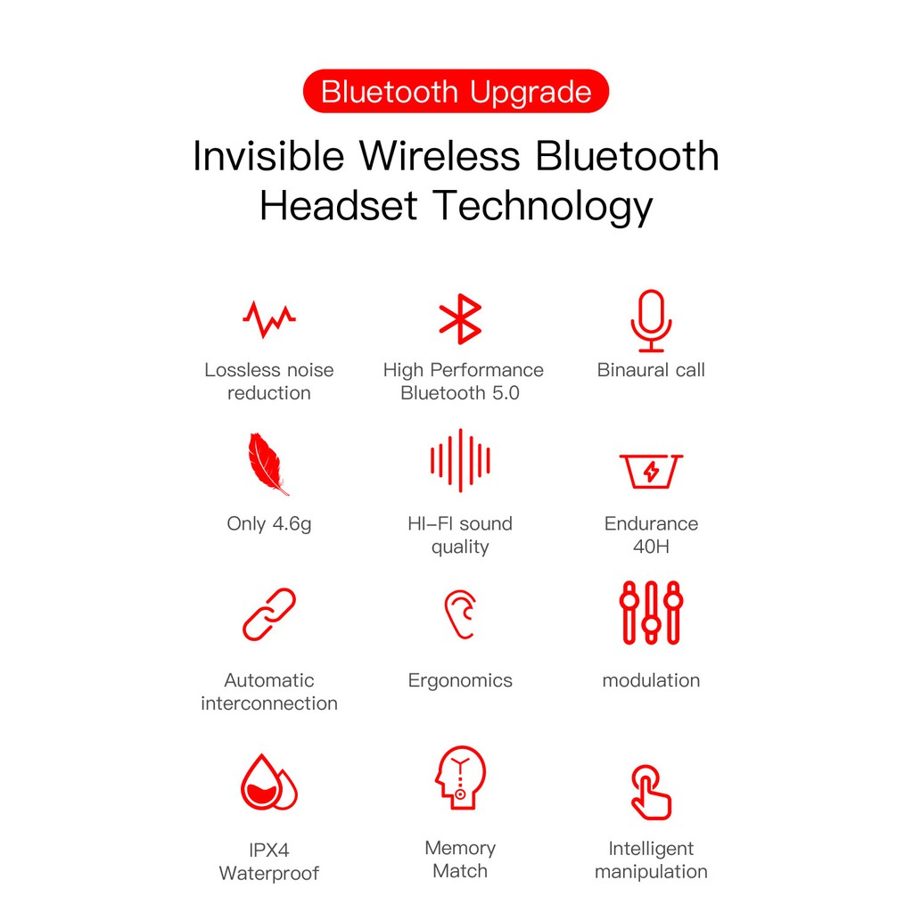 Tai nghe Bluetooth 5.0 A6S Pro Tws có hộp sạc chất lượng cao điện thoại thông minh