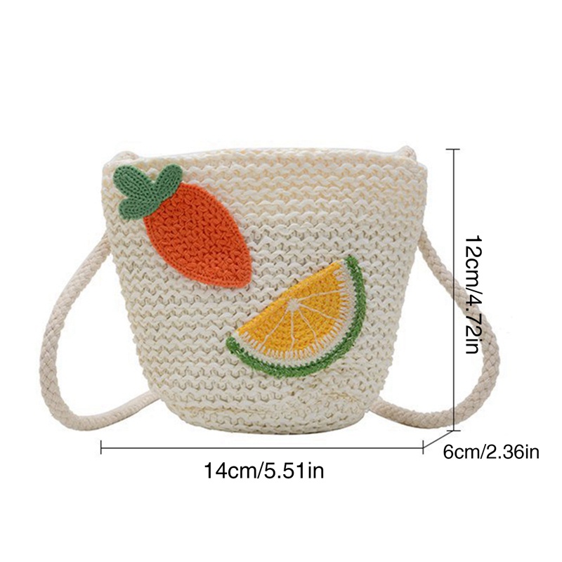 Túi cói Đan Lát Nhỏ Xinh Thời Trang Mùa Hè Cho Bé Gái