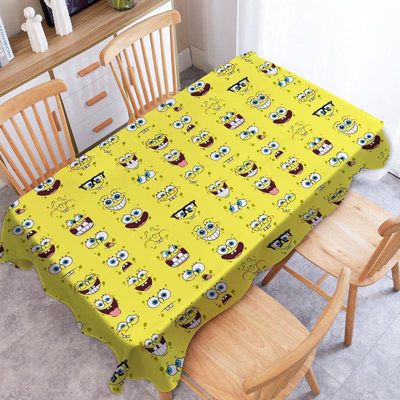 ✠◕Khăn Trải Bàn Chống Bụi Hình Spongebob Xinh Xắn