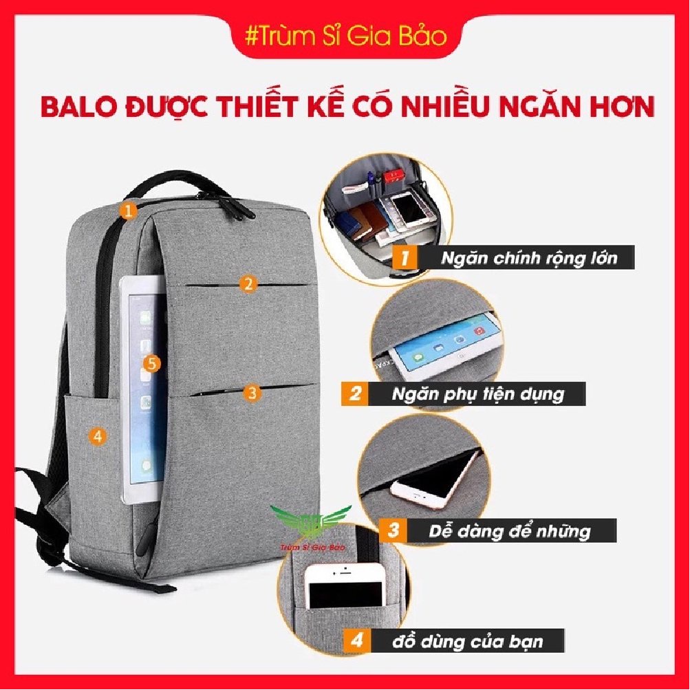 Balo laptop nam nữ 15 6 inch chống sốc , cặp đựng máy tính xách tay chống sốc - chống trộm siêu bền phong cách Hàn Quốc.