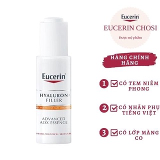 [NGĂN LÃO HÓA] Tinh Chất Ngừa Lão Hóa và Se Khít Lỗ Chân Lông Eucerin Hyaluron-Filler Advanced AOX Essence 30ml