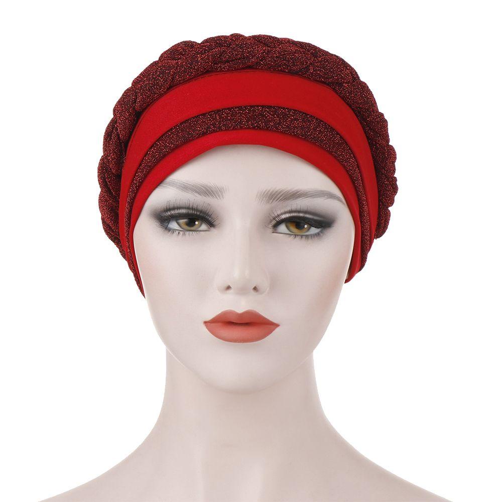 MELODG Mũ Turban Vải Satin Co Giãn Phong Cách Ấn Độ