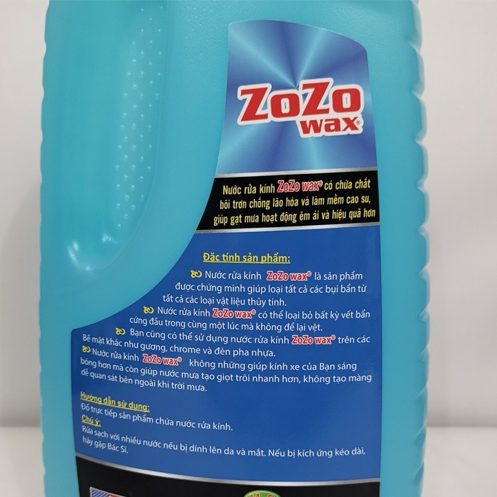 Nước rửa kính ZoZo đến từ Mỹ, nước lau kính ô tô, lau kính chiếu hậu cao cấp