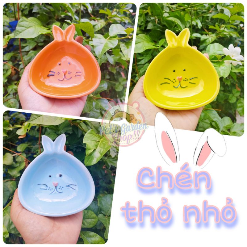 Chén sứ thỏ nhỏ cho hamster
