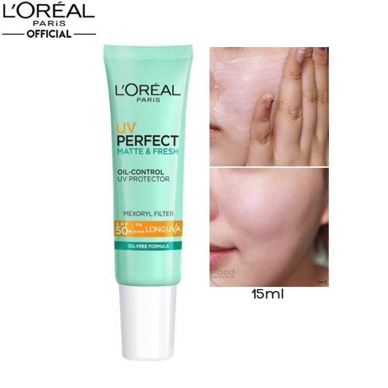 [Mini 15ml] Kem Chống Nắng Kiềm Dầu Loreal UV Perfect Matte &amp; Fresh