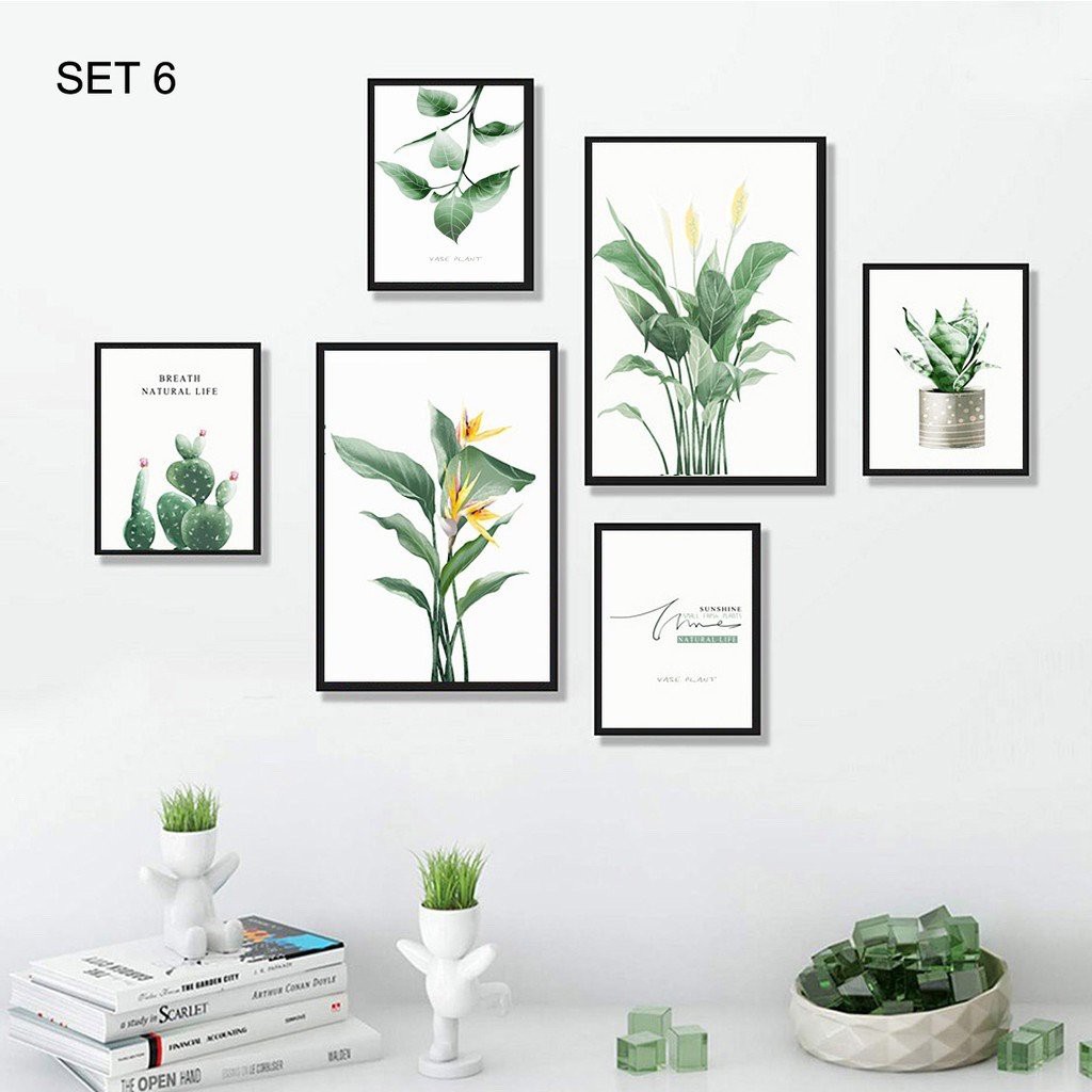 BỘ 6 TRANH TREO TƯỜNG SCADINAVIAN ĐÃ CÓ KHUNG (SET 06)