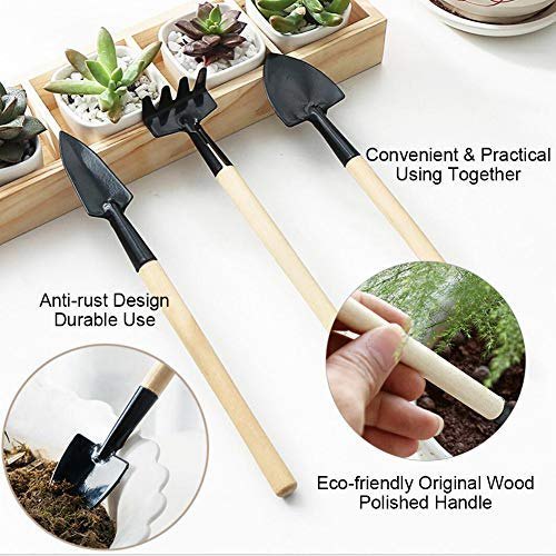Bộ cuốc xẻng làm vườn mini 3 chi tiết tiện dụng