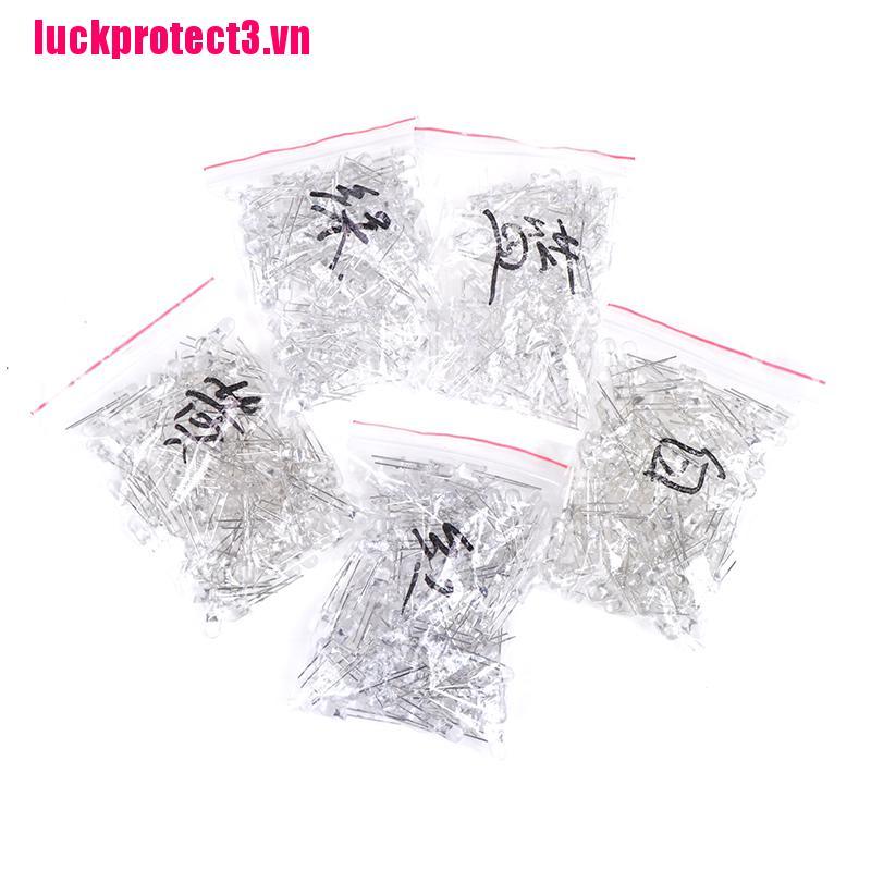 [SELL] 100pcs 5mm LED Assorted Kit White Green Red Blue Yellow Light Emitting Diode