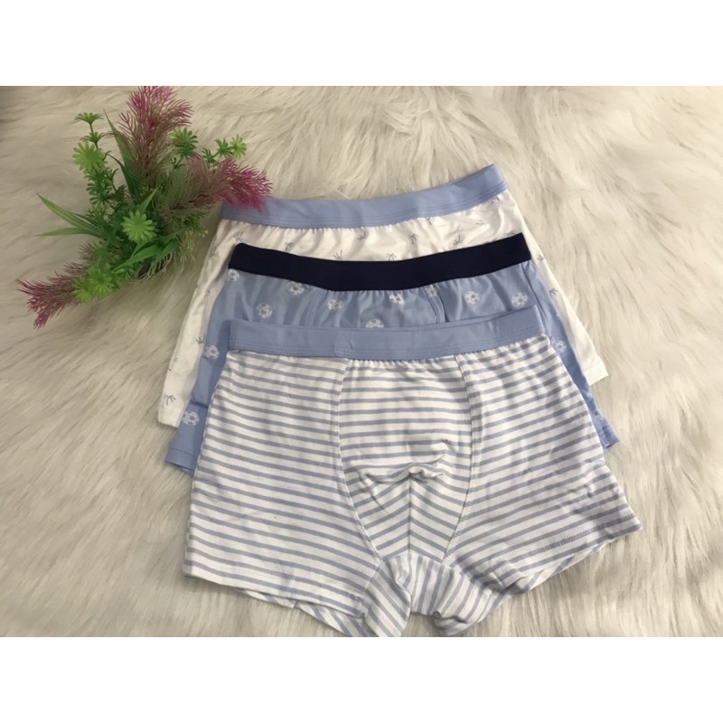 Quần lot bé trai chính hãng 💕Freeship💕sịp đùi bé trai sét 3c túi zip hàng Nhật Bản cotton cao cấp