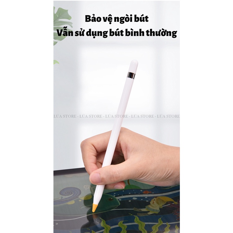 Bọc ngòi bút Apple Pen 1/2 chống mòn, chống trượt, bảo vệ ngòi bút cảm ứng, chất liệu TPU mềm, không cảm trở cảm ứng