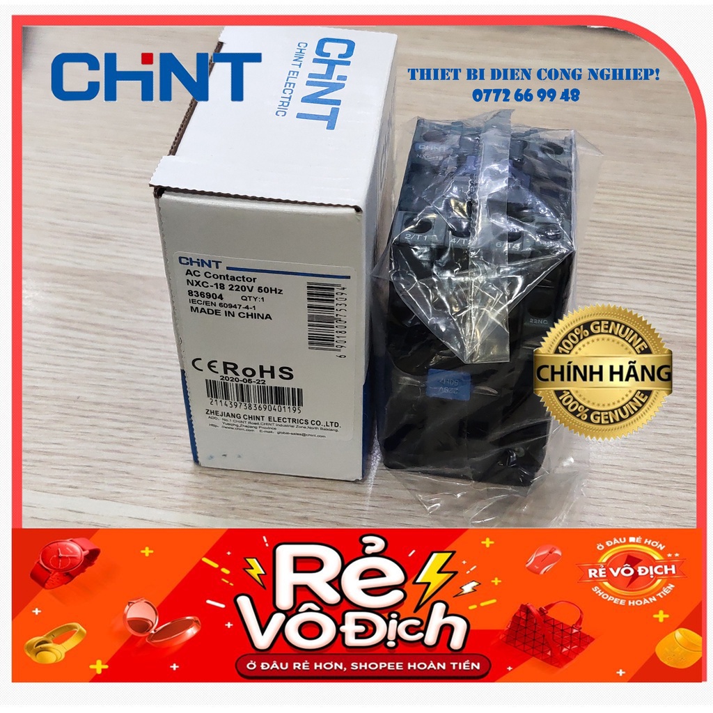Contactor khởi động từ 18A NXC-18 Chint