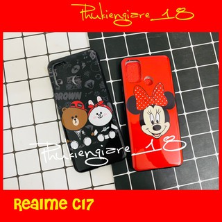 Ốp cứng bóng in hình kute cho realme c12/ c15/ c17