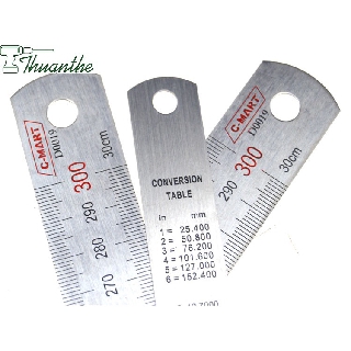 Thước thép thẳng c-mart d0019 chiều dài 150mm-300mm-500mm
