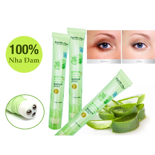 Lăn Giảm Thâm Quầng Mắt Nha Đam Aloe Vera 92% Farm Stay 30ml | BigBuy360 - bigbuy360.vn