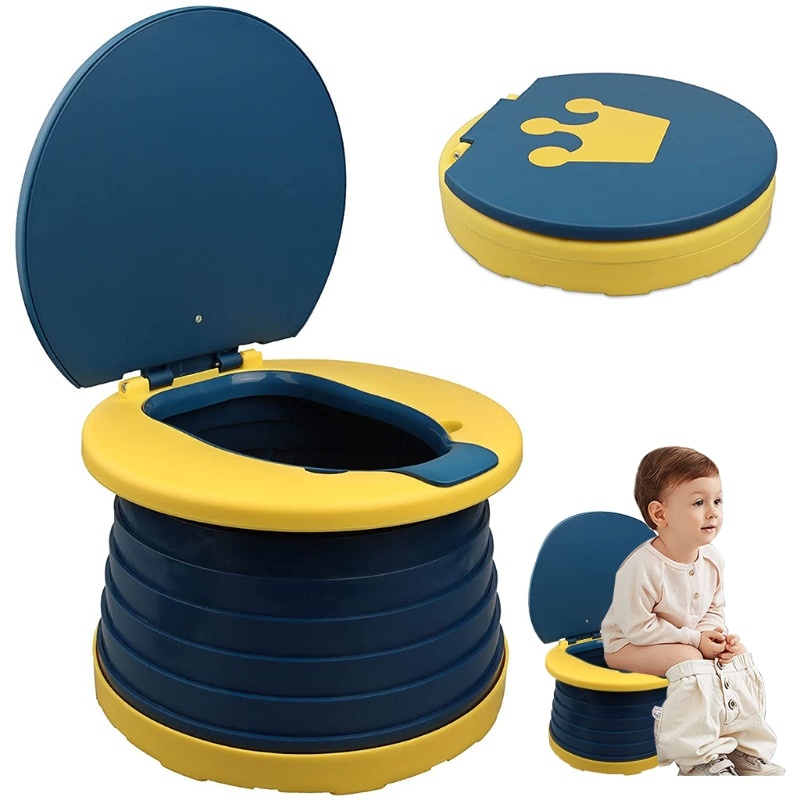 Bô vệ sinh, Bệ vệ sinh cho bé KidAndMom gấp gọn di động thuận tiện để trong nhà hoặc đi du lịch