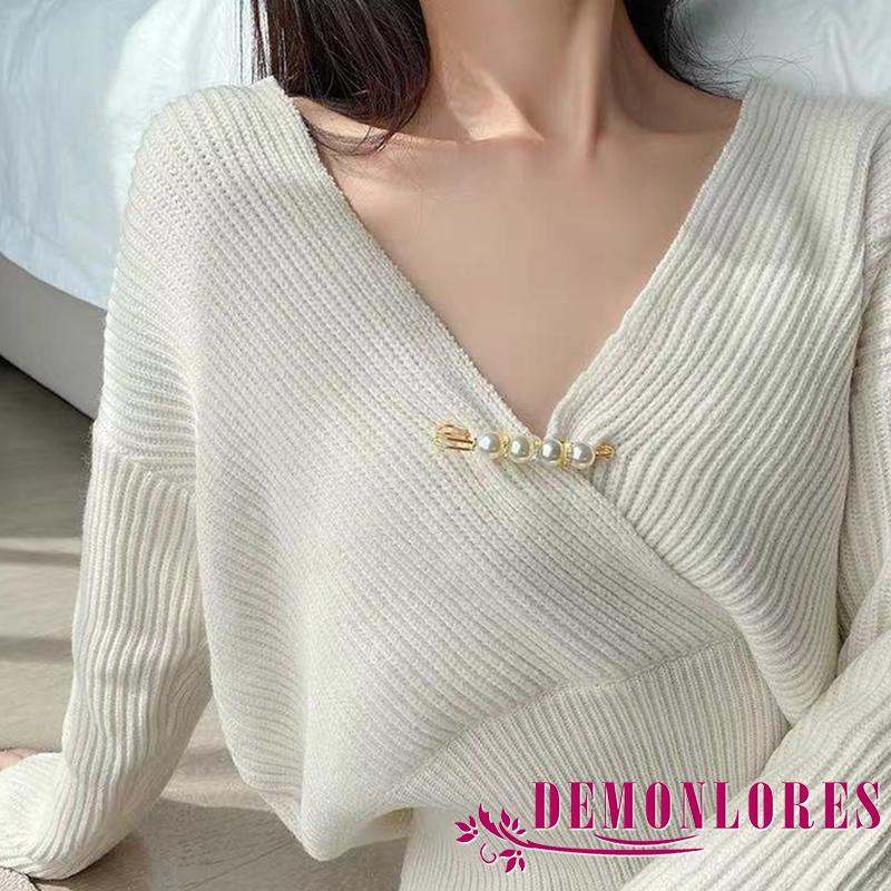 Ghim cài áo đính ngọc trai giả thời trang cho nữ