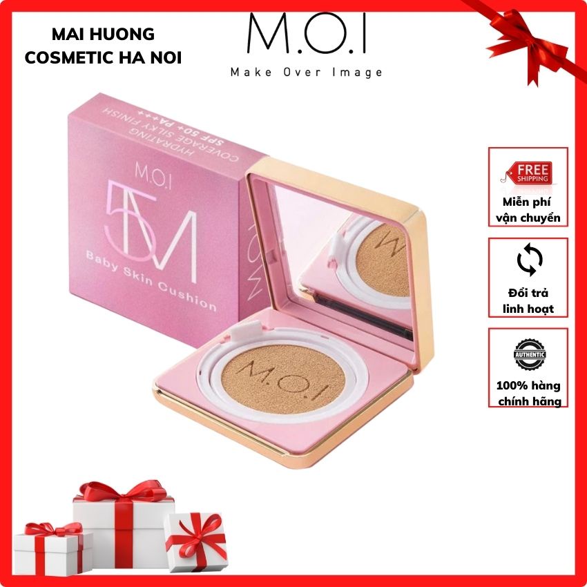 [Sale 50%] Phấn nước 5M Baby Skin Cushion MOI Hồ Ngọc Hà chống nắng SPF 50 +++ date 27/11/2022