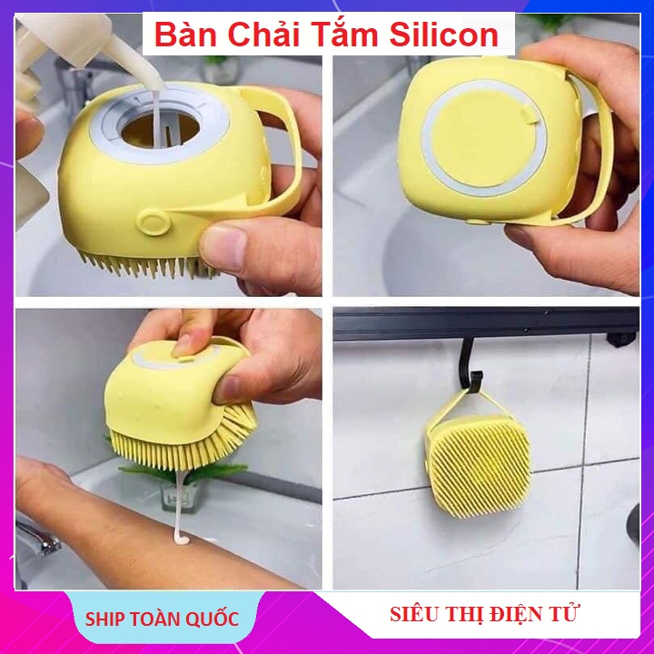 Bông Tắm Trẻ Em, Bàn Chải Tắm Người Lớn, Silicon Siêu Mềm Cao Cấp Tiện Dụng - Giúp Tạo Bọt Massage - Tẩy Tế Bào Chết