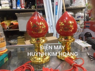 ĐÈN THỜ TRÁI ĐÀO 2, 16CM ( 1 CẶP )