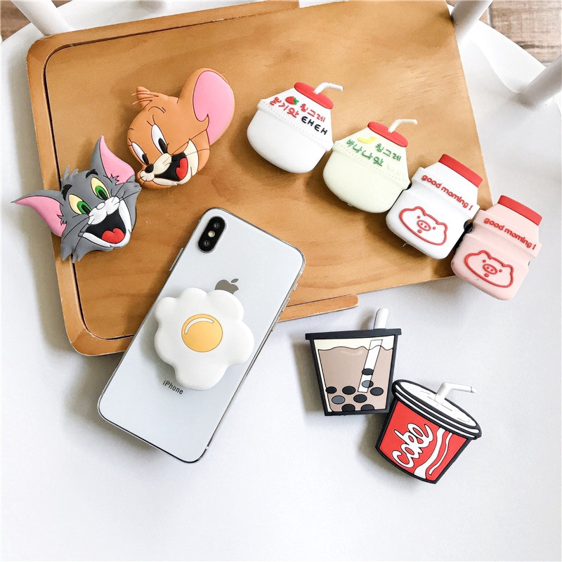 Giá Đỡ Điện Thoại Bằng Silicon Họa Tiết Hoạt Hình Dễ Thương Thời Trang