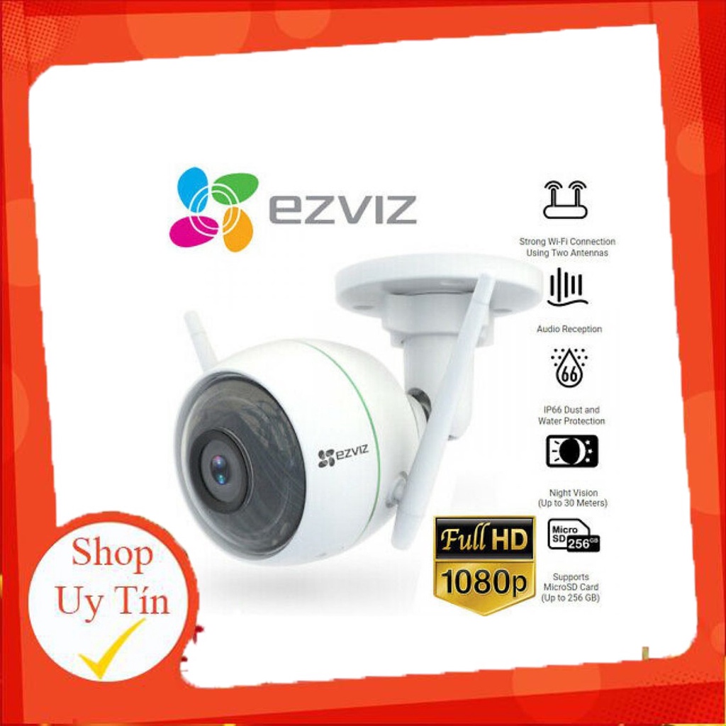 Camera không dây ngoài trời C3TN Ezviz 1080P kèm thẻ 32GB