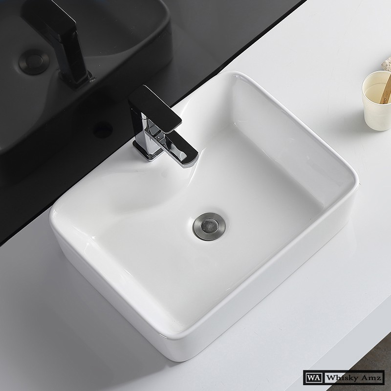 Chậu rửa mặt - Chậu lavabo chữ nhật hàng chính hãng bảo hành 10 năm