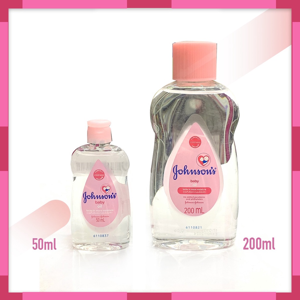 Dầu mát xa dưỡng ẩm Johnson's baby oil pink 200ml / 50ml
