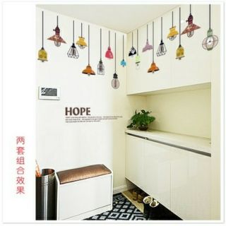 Decal dán tường đèn HOPE