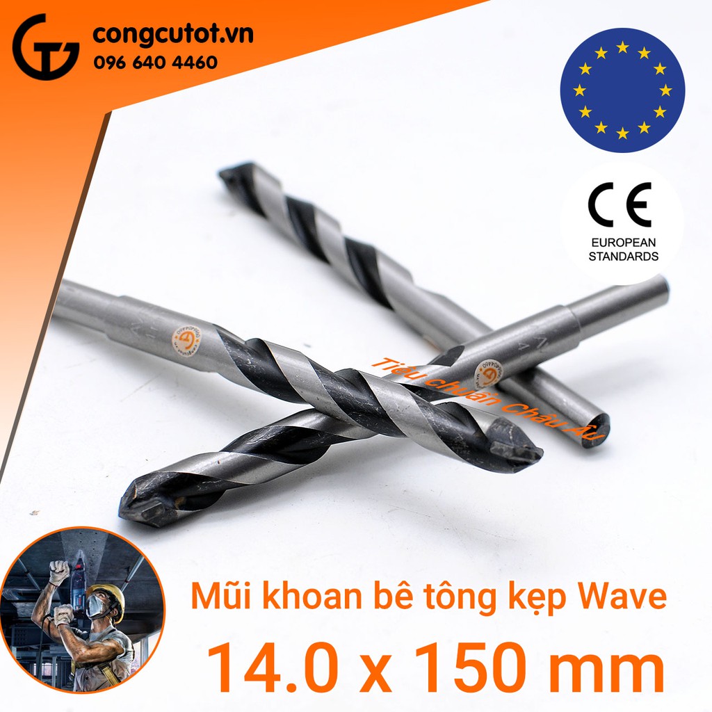 Mũi khoan Beton Kẹp Waves W500