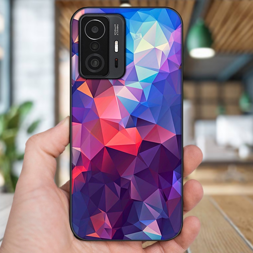 Ốp lưng Xiaomi 11T viền đen in hình hoạ tiết 3D