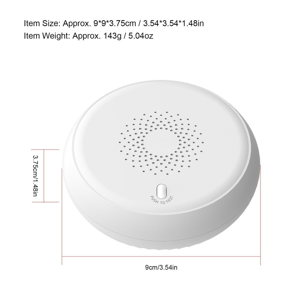 Thiết Bị Báo Cháy Thông Minh Cảm Biến Khói Rsh-Zigbee-Ss01