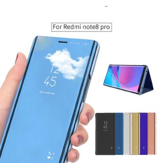 Bao da PU tráng gương dạng gập kèm đế đứng sang trọng cho XIAOMI MI CC9 PRO NOTE 10 REDMI NOTE 8 8T PRO 8A