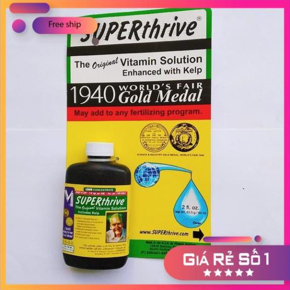 Thuốc siêu tăng trưởng-   kích thích tăng trưởng, rễ, ra hoa Phong Lan SuperThrive 60ml bảo đảm chất lượng 100% Hàng Mỹ