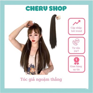 Tóc giả nữ ngoặm thẳng ❤️❤️ FREESHIP ❤️❤️ ngoặm thẳng tự nhiên n43