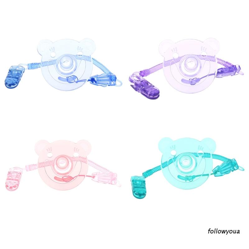 Núm Ti Giả Bằng Silicone Cấp Thực Phẩm Kèm Dây Xích Cho Bé