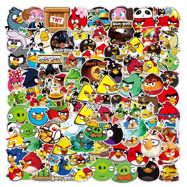 Set 100 Hình Dán Angry Birds-Series Dán Trang Trí Chống Thấm Nước